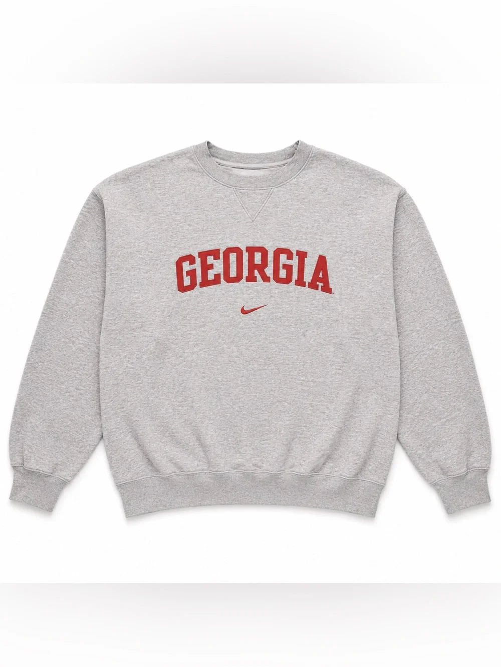 Vintage Nike Team Georgia Bulldogs Sweatshirt Gray Red Size L
